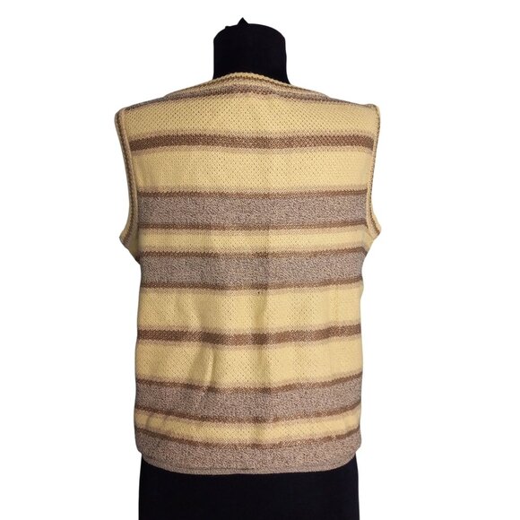 St John Sport Marie Gray P Sweater Shell Tank Top Santana Knit Striped Metallic - Picture 3 of 11